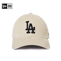 NEW ERA 纽亦华 新款棒球帽MLB情侣NA/LA百搭休闲弯檐帽 60285131-米白色 SM