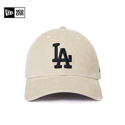 NEW ERA 紐亦華 新款棒球帽MLB情侶NA/LA百搭休閑彎檐帽 60285131-米白色 SM