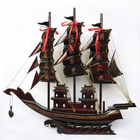 雅轩斋 红木工艺品 帆船模型 红木船80厘米 一帆风顺家居客厅玄关摆件