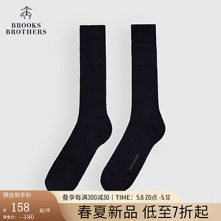 布克兄弟（BrooksBrothers）男士24春夏微弹羊毛简约保暖长袜 4004-藏青色 OS