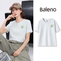 班尼路短袖t恤女2024新款夏季薄荷曼波风穿搭设计感正肩合身上衣