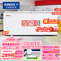 XINGX 星星 700升 商用大容积卧式单温冰柜 冷藏冷冻转换冷柜 单箱变温冰箱 BD/BC-700R