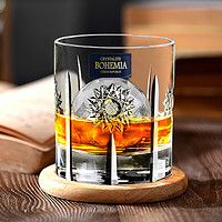 高斯（Glass）捷克水晶玻璃威士忌酒杯水杯果汁杯牛奶杯刻花水杯礼盒包装 单只品鉴