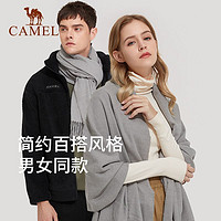 CAMEL 骆驼 围巾女冬季保暖加厚简约百搭披肩男2022新款时尚秋天薄大围脖