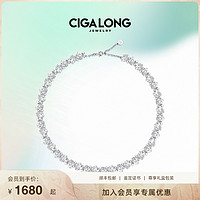 CIGALONG Ciga Long CIGALONG托帕石/白水晶项链s925银宝石涟漪龙梓嘉