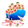 木马智慧3岁以上儿童实木多功能玩具串珠穿珠叠叠高钓鱼玩具
