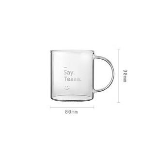 北鼎（Buydeem）玻璃杯  玻璃杯带把茶水分离杯高硼硅玻璃 Say tea玻璃杯CD1003