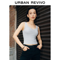 URBAN REVIVO 女装时尚休闲简约百搭修身纽扣背心UWL440154