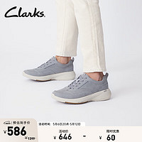 Clarks 其乐 男鞋雷曼系列春季轻量缓震休闲鞋透气运动鞋男 灰色 261715607 42