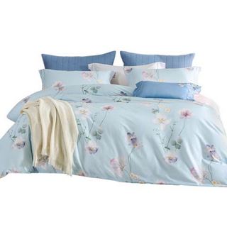 床上四件套纯棉床单被套被罩全棉床品套件 风之絮 1.2m床(被套150*200cm)三件套
