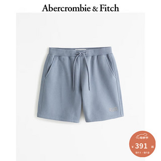 ABERCROMBIE & FITCH男装 24春夏 时尚复古Logo 款抓绒短裤 KI128-4090 蓝色 XL (180/98A)