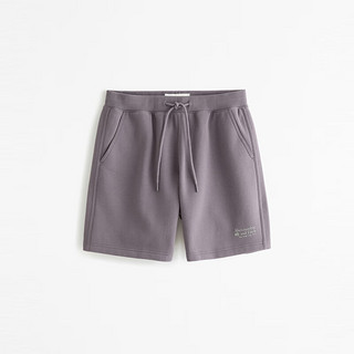 ABERCROMBIE & FITCH男装 24春夏 时尚复古Logo 款抓绒短裤 KI128-4090 深灰色 XS (170/70A)