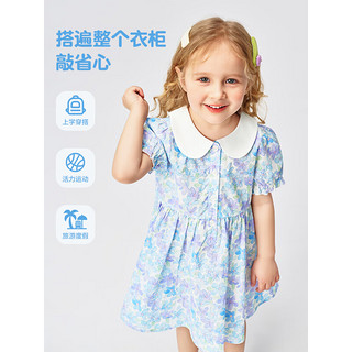 Classic Teddy精典泰迪女童连衣裙儿童公主裙中小童装夏季裙子夏装衣服新 夏日田园