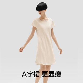 蕉内(会员)300S睡裙女士莫代尔夏季凉感睡衣防走光短袖带杯bra家居服 【短袖带杯】
