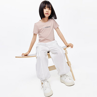 little MO&Co.little moco童装REEBOK联名系列24夏装女童抑菌亲子装短袖T恤 灰粉色 110/56