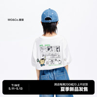 little MO&Co.奇先生妙小姐IP little moco童装24夏装男童UPF40+防晒短袖T恤衫 本白色 120/60