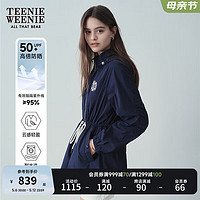 Teenie Weenie【UPF50+】小熊防晒外套女2024年夏季防紫外线收腰宽松外套 藏青色 170/L