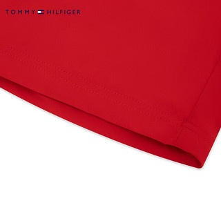 TOMMY HILFIGER24春夏童装男拼色织带贴袋撞色抽绳运动短裤TH2222005 红白拼色001 12/150cm