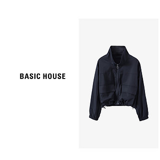 Basic House/百家好秋季时尚百搭休闲气质翻领外套B0633B5R462 棕色 XL（130-140斤）