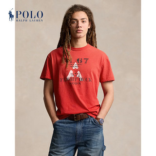 Polo Ralph Lauren 拉夫劳伦 男装 24年春经典版棉质平纹针织T恤RL18268 600-砖红色 XS