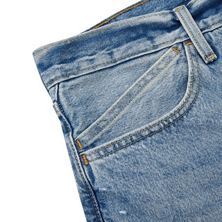 Levi's李维斯银标系列24春季男士破洞牛仔短裤 浅蓝色 31