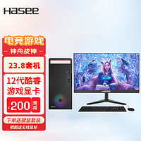 神舟（HASEE） 战神K80 12代酷睿 电竞游戏台式电脑主机 主机+23.8英寸 12代I5/16G/256+1T/RTX3050