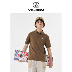 VOLCOM 钻石户外品牌简约短袖T恤新款原创运动纯色体恤舒适polo衫