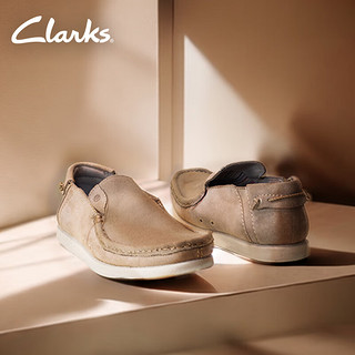 Clarks其乐男鞋轻夏系列春乐福鞋时尚帆船鞋舒适透气一脚蹬婚鞋  261718077