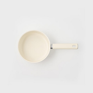 无印良品（MUJI）铝合金 单柄锅 附盖 家用不粘锅汤锅 MCJ8CC3A 米色 18cm 2.2L /高9.5cm