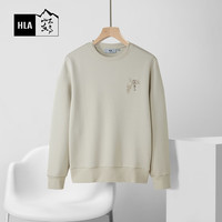 HLA海澜之家卫衣男春秋24循迹山不在高系列长袖男 米杏花纹98 175/92A L137~150斤