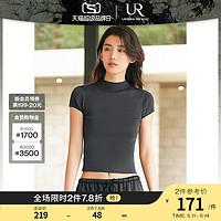UR 2024夏季新款女装时尚简约气质圆领修身短袖针织T恤UWG940166