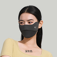 VVC防晒口罩面罩3d立体防紫外线透气防尘腮红口罩护眼角女遮阳口罩 深灰色（简约版）