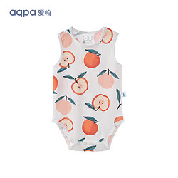 aqpa 夏季婴儿背心包屁衣宝宝无袖吊带纯棉儿童外穿连体衣 苹苹安安 73cm