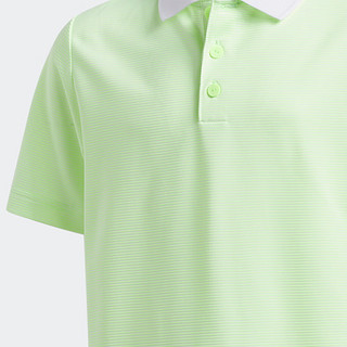 adidas高尔夫运动短袖POLO衫男大童儿童夏季阿迪达斯 绿色 152CM