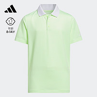 adidas高尔夫运动短袖POLO衫男大童儿童夏季阿迪达斯 绿色 170CM
