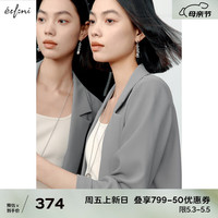 伊芙丽（eifini）伊芙丽松弛感凉感面料西装女2024夏装高级感通勤休闲气质外套 灰色发 M 105-120斤