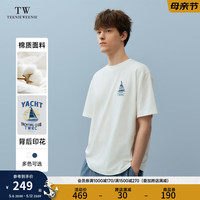 Teenie Weenie Men小熊男装圆领T恤2024夏季新款印花潮流宽松短袖上衣
