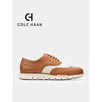 colehaan/歌涵 男士牛津鞋 2024春夏商务透气镂空增高休闲鞋C38849 棕色/米白色 43