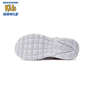 Skechers斯凯奇儿童休闲包头凉鞋夏季款女童网面休闲鞋319511L 粉红色/紫色/PKPR 28.5码