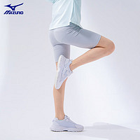 美津浓（MIZUNO）女童瑜伽短裤2024儿童装运动打底紧身弹力裤子夏 浅灰色 165cm