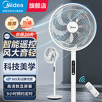 百亿补贴：Midea 美的 电风扇落地式落地扇家用小型电扇大风力强风卧室节能智能遥控