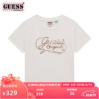 GUESS Originals 24年夏季女士小众设计短袖T恤-W4GI07J1314 G011-白色 S
