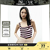 UR 2023夏季新款女装美式甜心撞色条纹紧身无袖针织T恤UWU932064