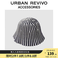 URBAN REVIVO 2024春季女士潮酷撞色百搭针织帽UAWA40061 多色 F