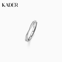 KADER 卡蒂罗 莫比乌斯环纯银戒指女时尚个性轻奢小众设计2022素圈指环