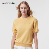 法国拉科斯特 LACOSTE女装24年夏季女士T恤时尚纯色简约短袖|TF7217 IVX/姜黄色 38 /165