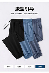 GSON 森马集团时尚品牌 天丝牛仔束脚裤 深牛仔蓝 纯色 4X