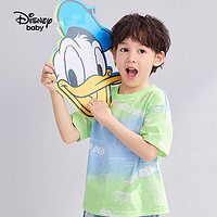 Disney 迪士尼 童装儿童男童短袖T恤棉质针织上衣打底衫
