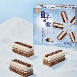 QIANCENGXUE 千层雪 迷你千层雪香草可可慕斯口味冰淇淋 30g*5支 雪糕