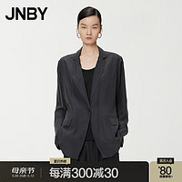 JNBY24夏西服外套桑蚕丝宽松5O4713610 001/本黑 S